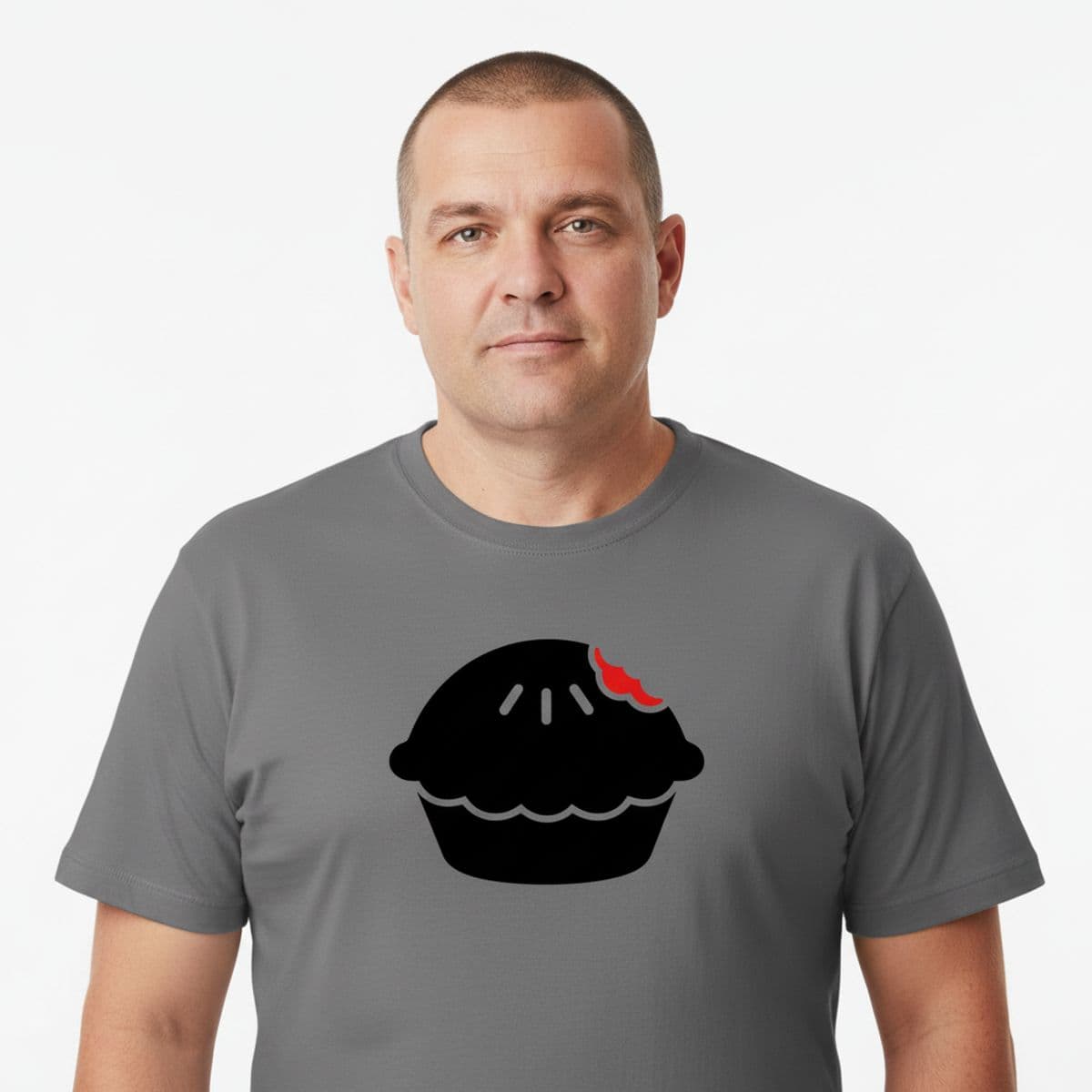 We Need More Applicants printed on a t-shirt, worn