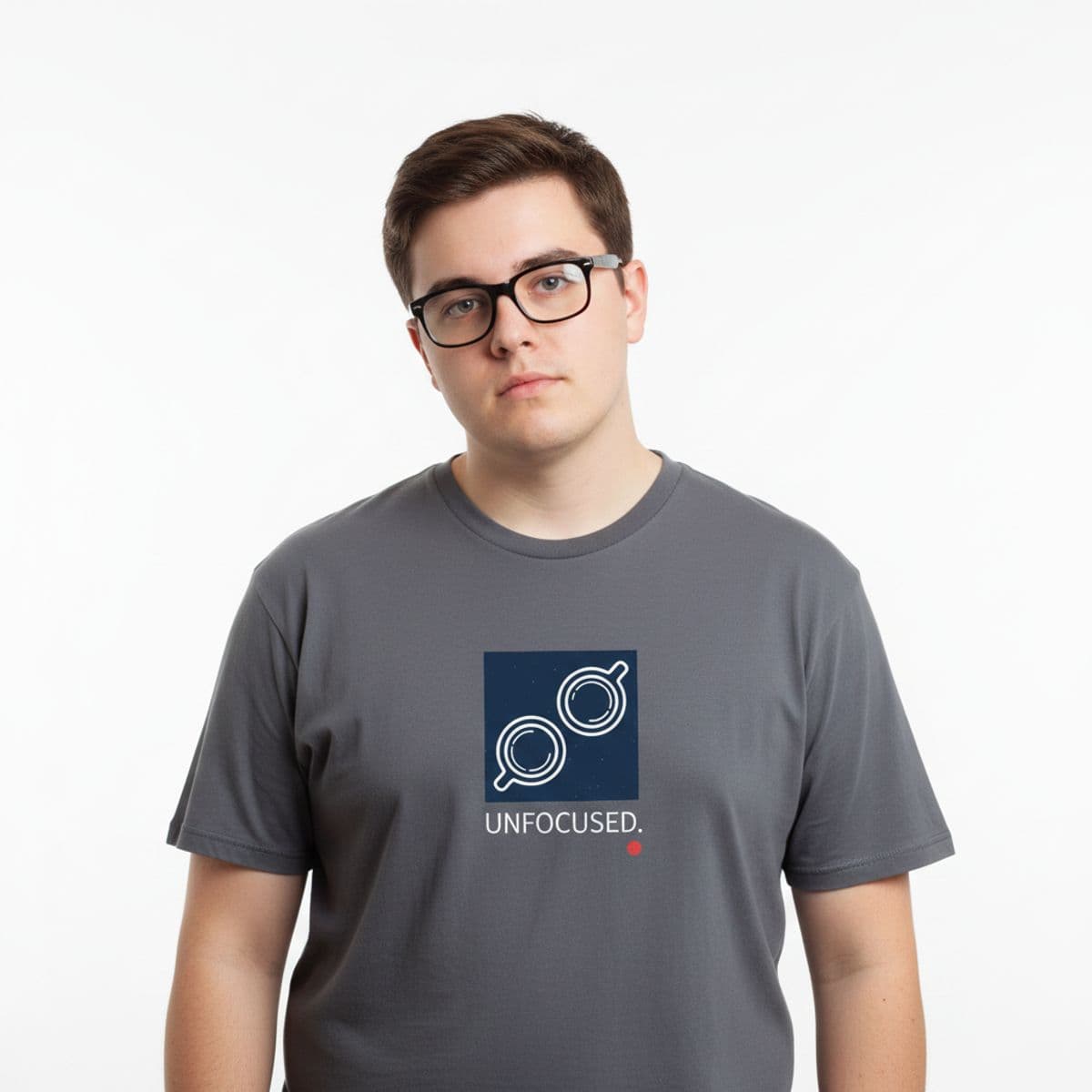Wiping Dust From the Lectern printed on a t-shirt, worn