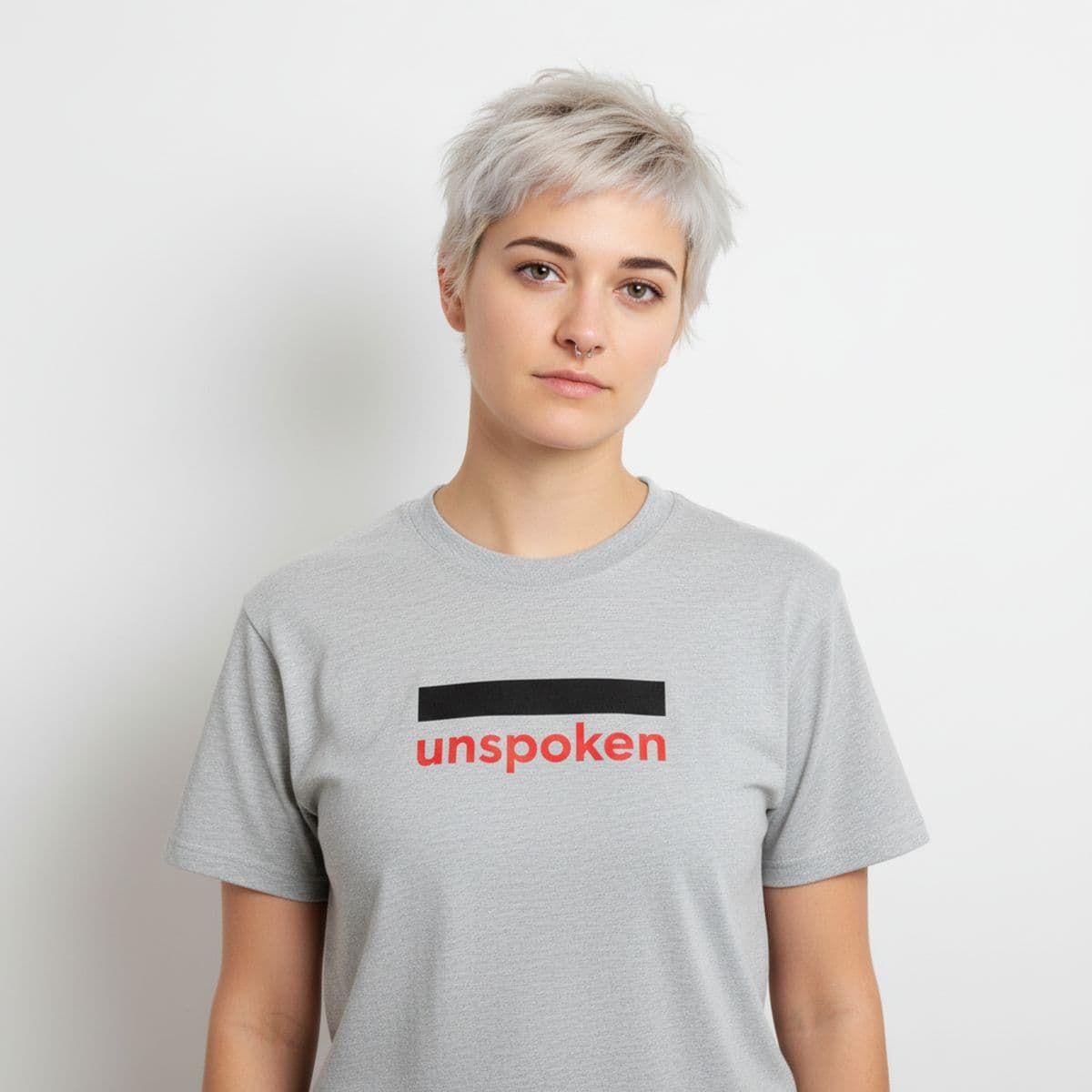 You'll Hear When It Rings printed on a t-shirt, worn