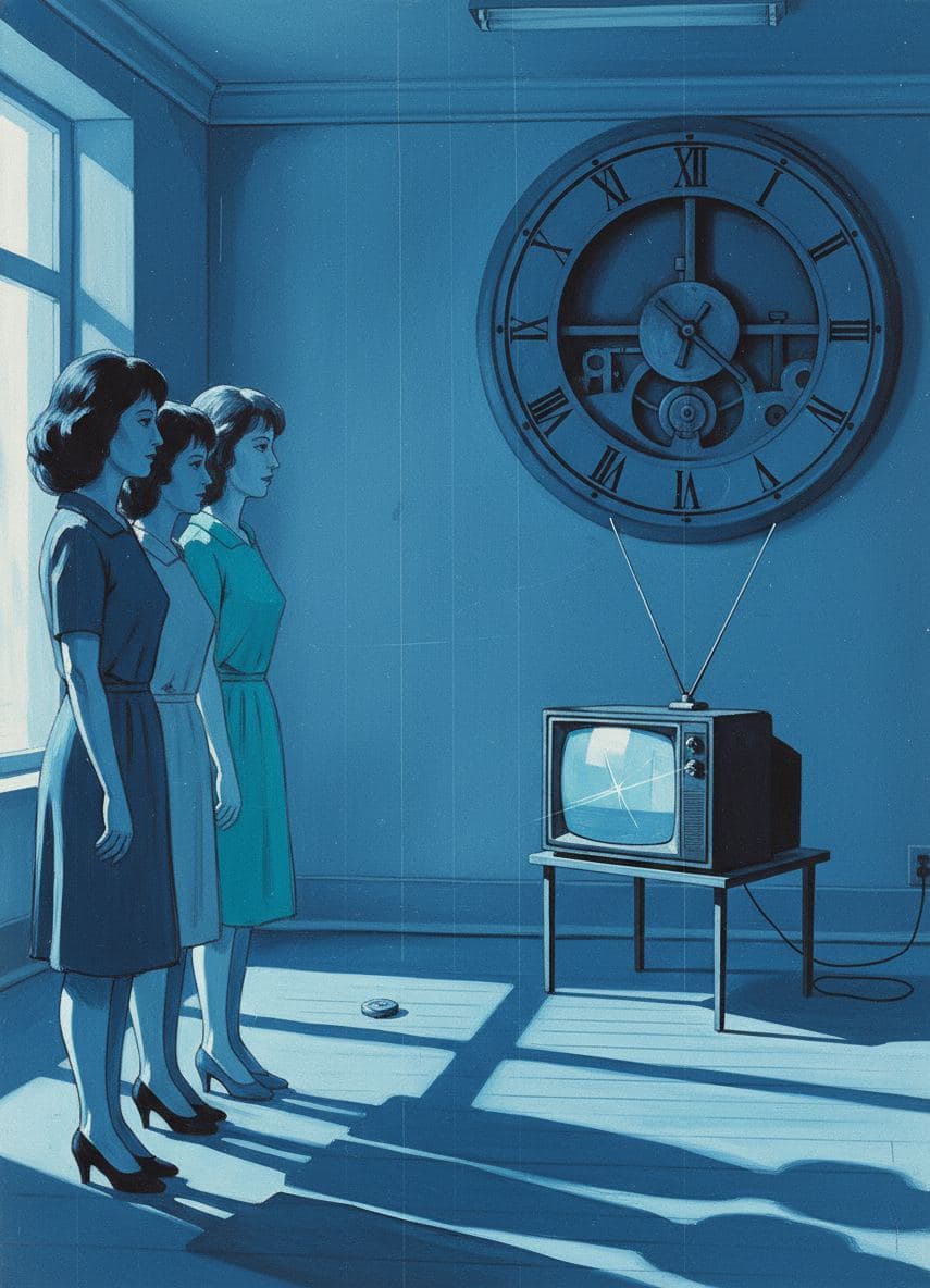 Agnes Watches the Television — abstract work by Viktor Eklund — MODULAR · a one-of-a-kind original