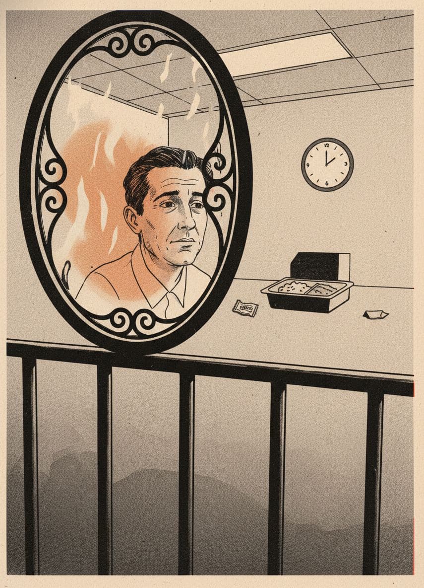 Break Room with a Paused Clock — print by Irmela Bechmann — MODULAR · a one-of-a-kind original
