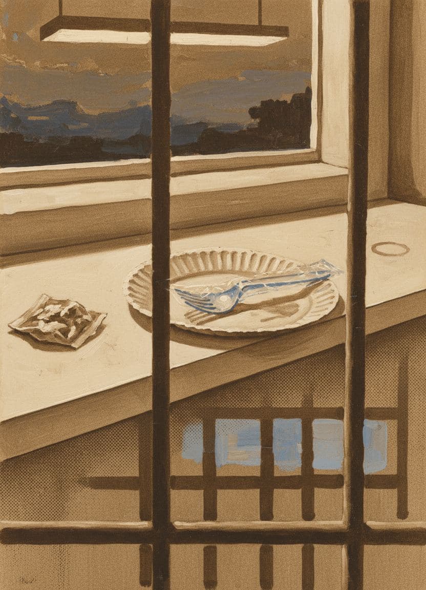 Brenda Arranges the Breakroom — abstract work by Viktor Eklund — MODULAR · 13 × 18 cm limited edition of 10