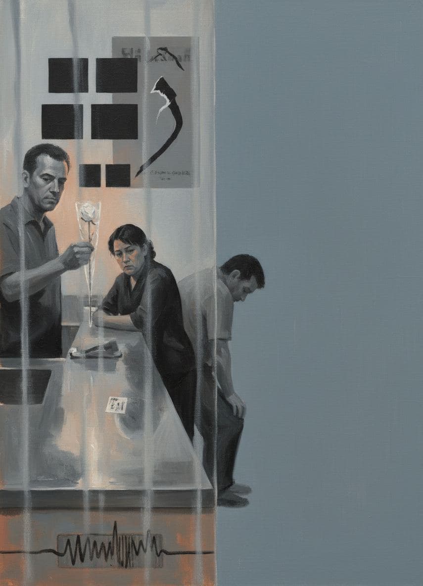 Brenda Leans Against the Counter — Saskia Vandenberg · MODULAR one-of-a-kind original