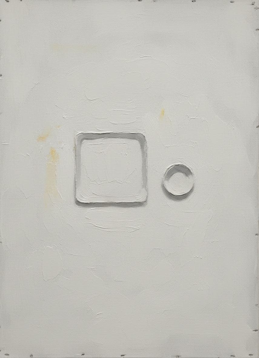 Cafeteria Tray with a Single Crumb — abstract work by Saskia Vandenberg — MODULAR · a one-of-a-kind original