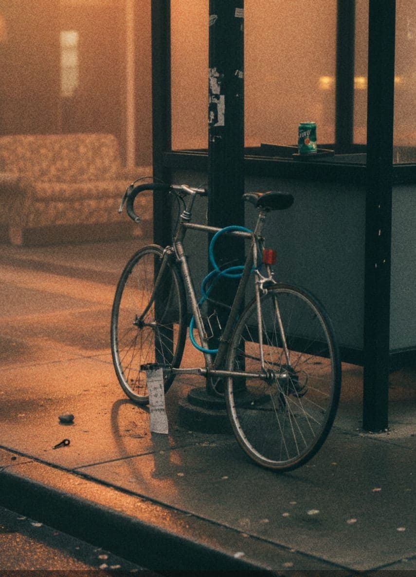 Chaining the Raleigh Grand Prix — photograph by Marcus Keane — MODULAR · 13 × 18 cm limited edition of 10