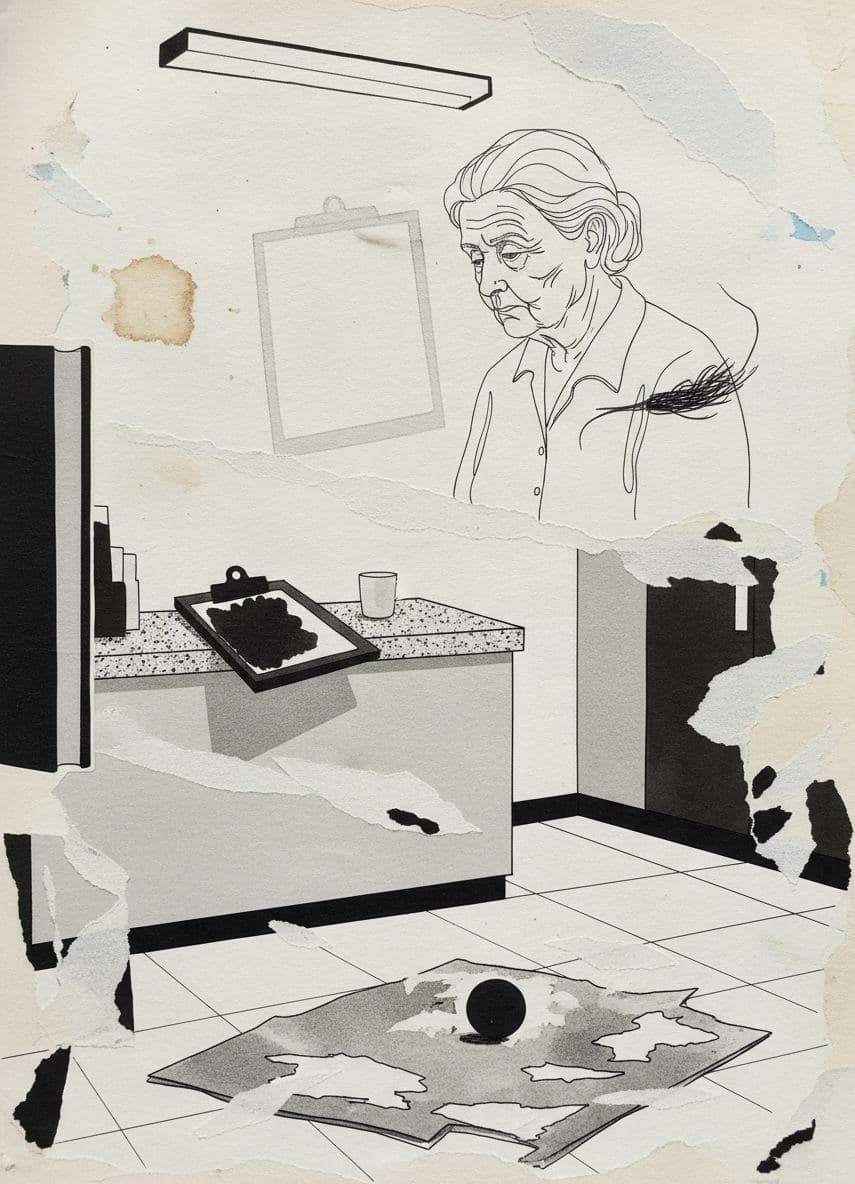 Charting Clipboard in Yellow Light — collage by Irmela Bechmann — MODULAR · a one-of-a-kind original