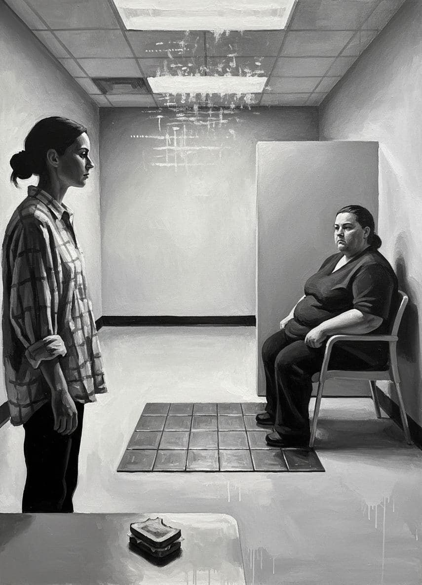 Clinic Waiting Room Linoleum — abstract work by Stefan Tannhäuser — MODULAR · a one-of-a-kind original