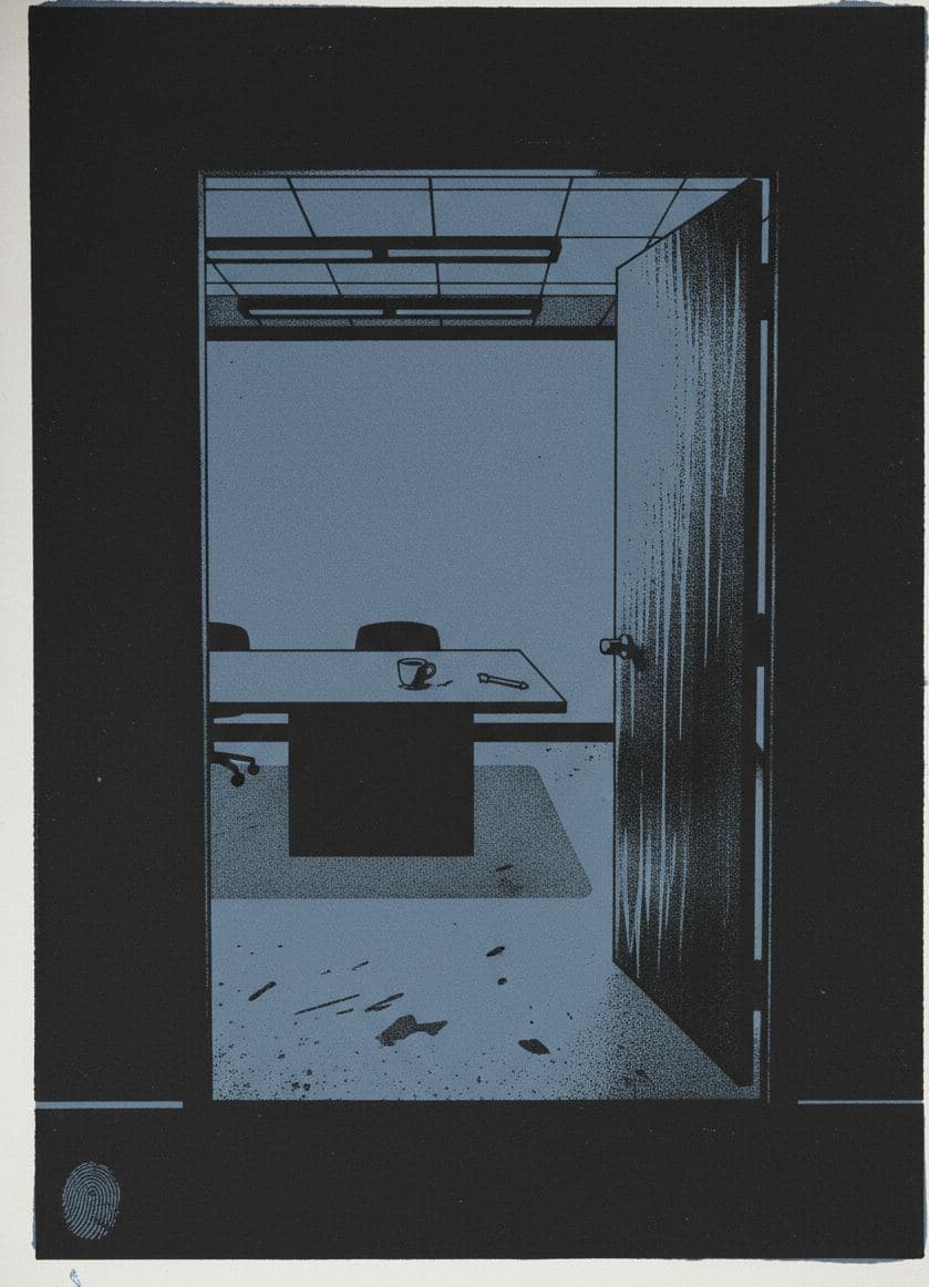 Coffee Cup in Conference Room — print by Anya Pietrowski — MODULAR · a one-of-a-kind original