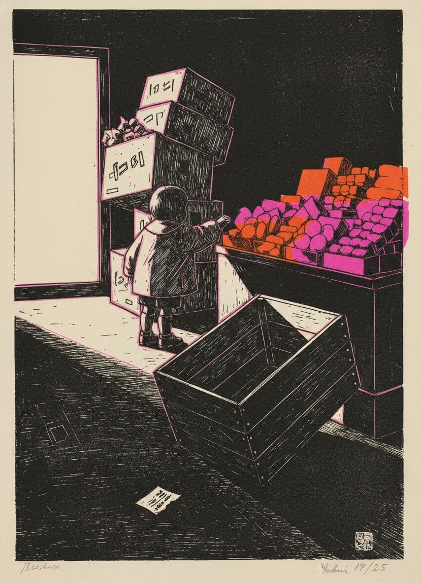 Corner Shop After Restocking — print by Yuko Shimizu-Tachibana — MODULAR · a one-of-a-kind original