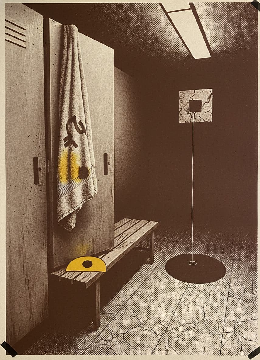 Damp Towel in the Changing Room — print by Anya Pietrowski — MODULAR · a one-of-a-kind original