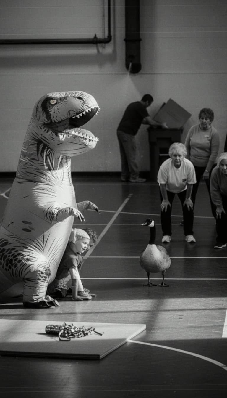 Deflating Dinosaur, Goose, and Rusty Pipe — Ofelia Soto · MODULAR one-of-a-kind original