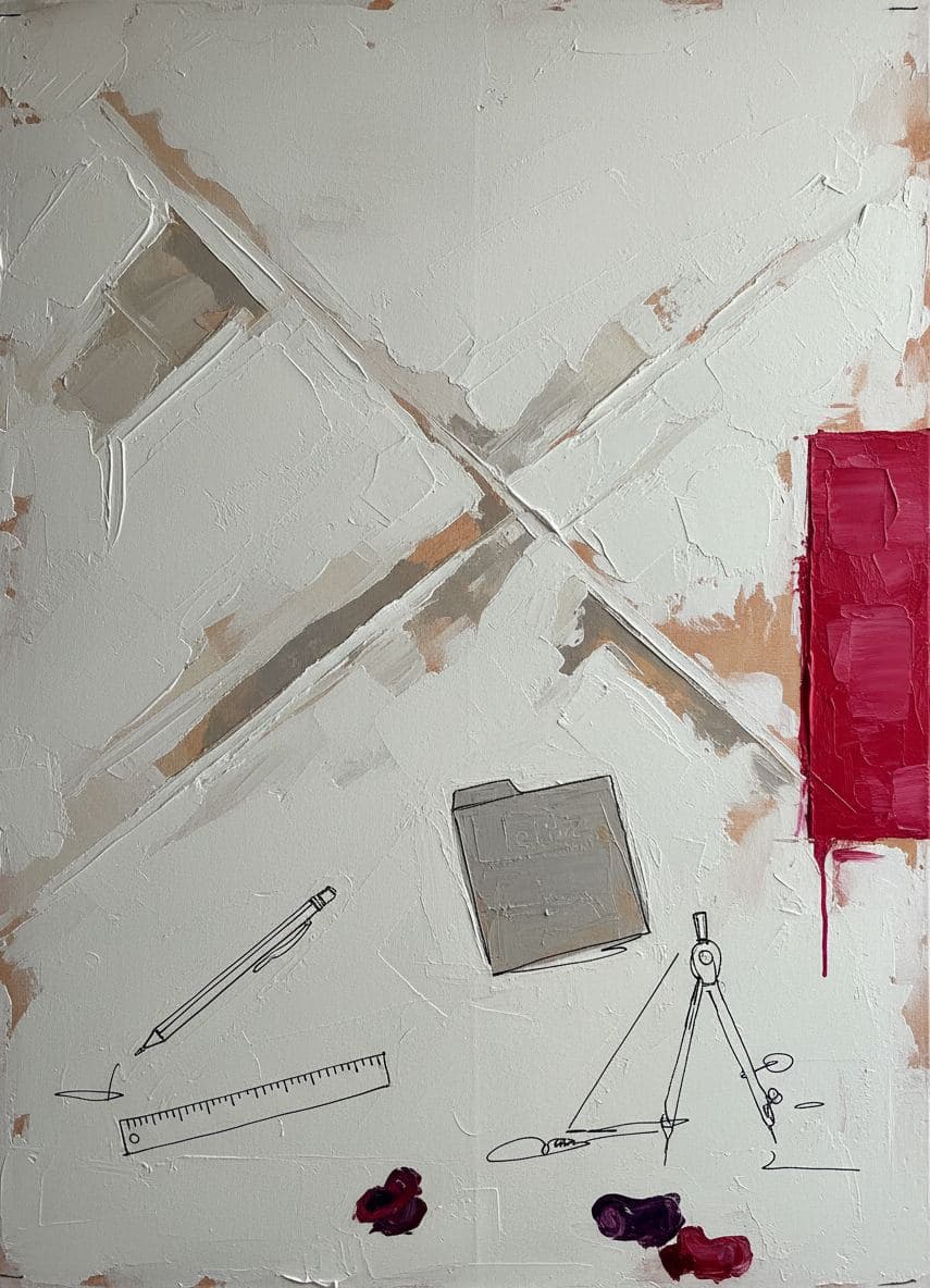 Düsseldorf Bilk Collecting the Dust — abstract work by Viktor Eklund — MODULAR · a one-of-a-kind original