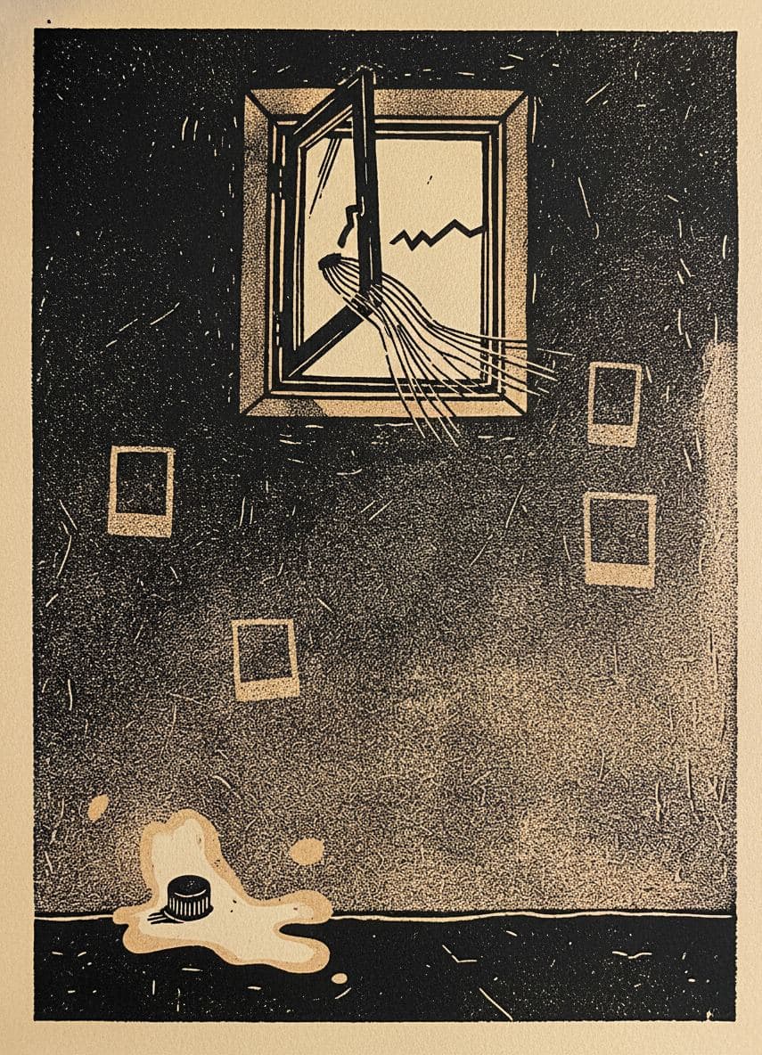Faint Rectangles and a Yellow Blob — print by Anya Pietrowski — MODULAR · a one-of-a-kind original