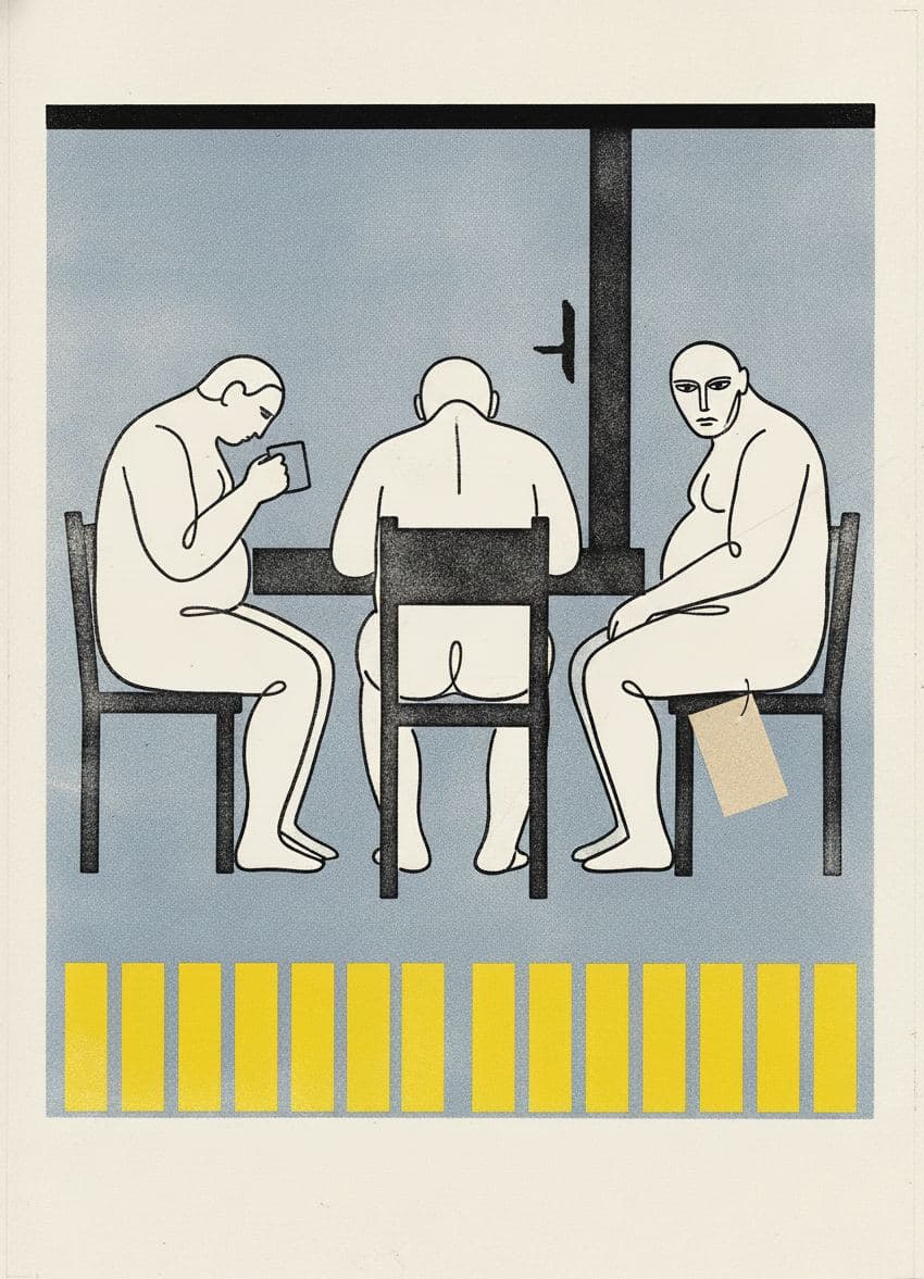 fluorescent hum, quiet contemplation — print by Anya Pietrowski — MODULAR · a one-of-a-kind original