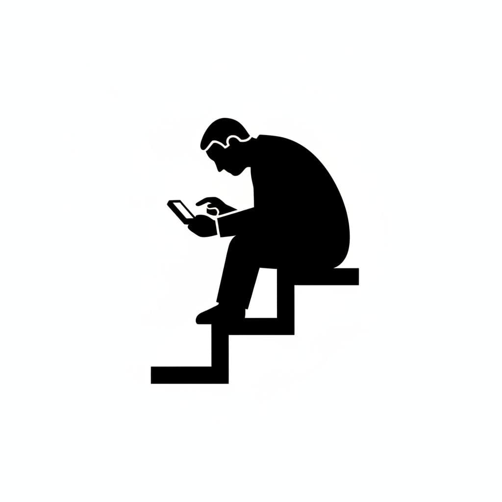 Game Screen in the Stairwell — print by Rafał Zborowski — MODULAR · a one-of-a-kind original