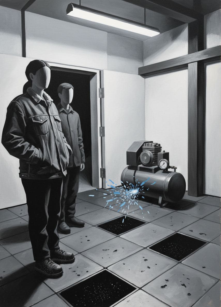 Getting the Compressor to Start — abstract work by Viktor Eklund — MODULAR · a one-of-a-kind original