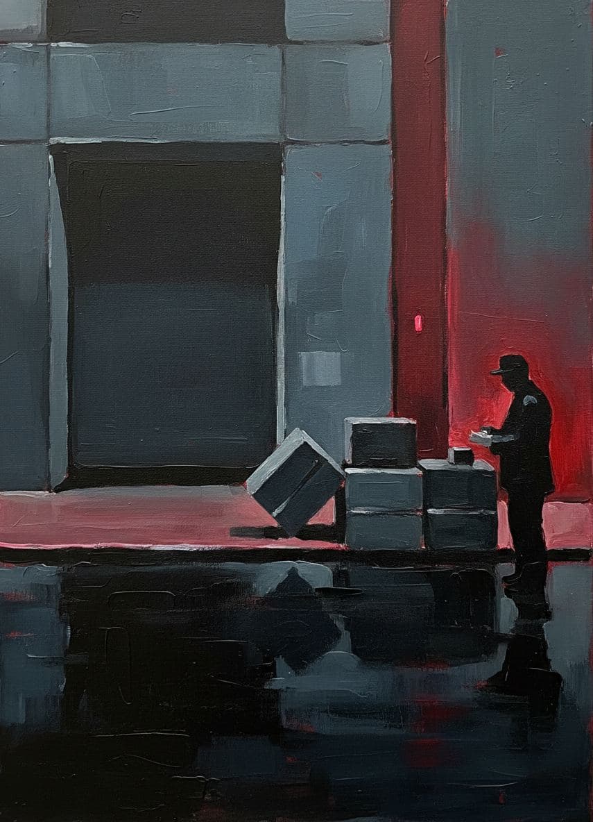 Ginza's Quiet Unveiling, 3:30 AM — abstract work by Saskia Vandenberg — MODULAR · a one-of-a-kind original
