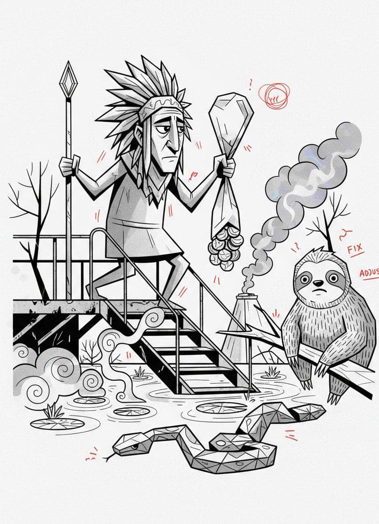 golden hour's reluctant shaman — Lukas Feldt · MODULAR one-of-a-kind original
