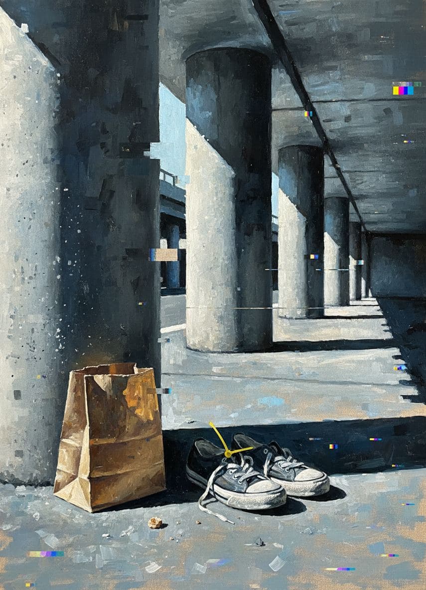 Graffiti Reaches the Concrete Slab — abstract work by Viktor Eklund — MODULAR · a one-of-a-kind original