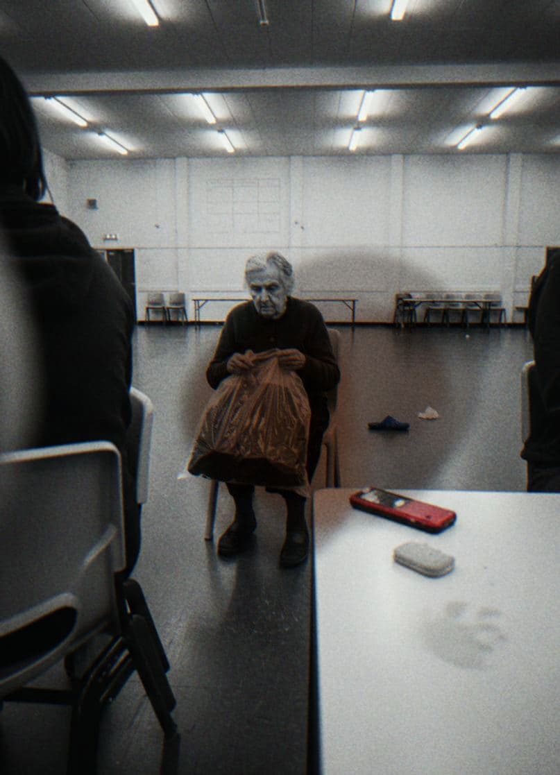 Grandma Securing the Garment — photograph by Amara Perera — MODULAR · 13 × 18 cm limited edition of 10