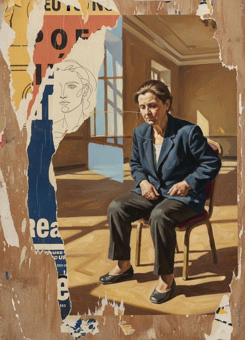 Gripping the Polyester Pockets — collage by Irmela Bechmann — MODULAR · a one-of-a-kind original