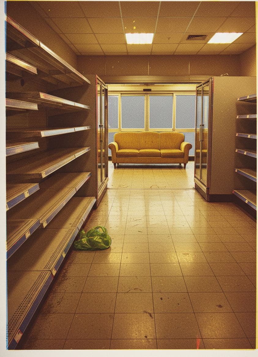 Grocery Shelf in Predawn Light — print by Anya Pietrowski — MODULAR · a one-of-a-kind original