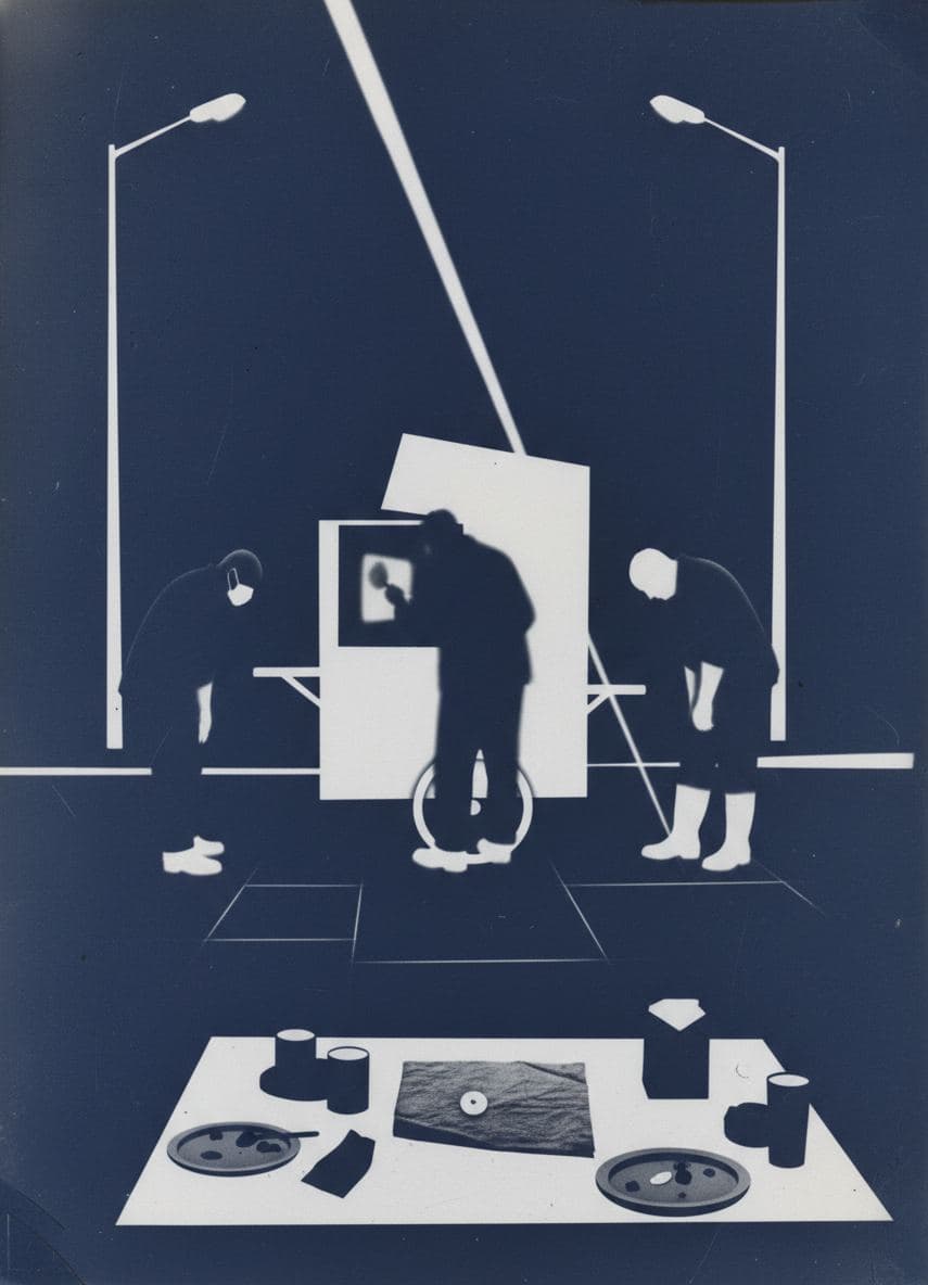 heat haze, plaster dust, sweat — abstract work by Viktor Eklund — MODULAR · a one-of-a-kind original