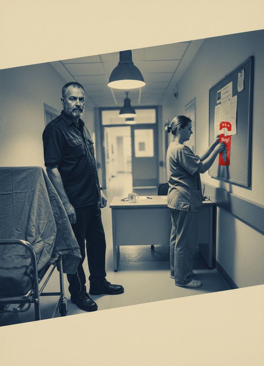 Hospital Corridor with a Crooked Schedule — abstract work by Stefan Tannhäuser — MODULAR · a one-of-a-kind original