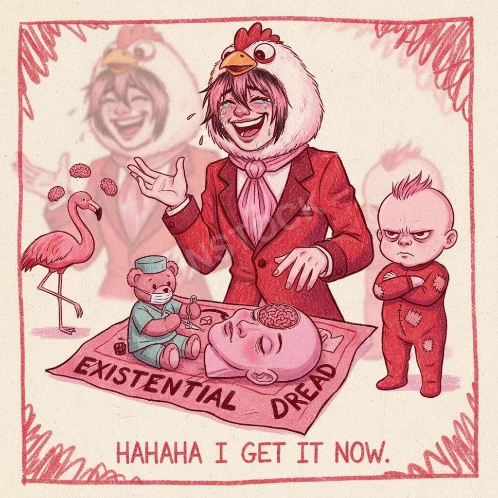 joyful absurdity in judgment's gaze — Lukas Feldt · MODULAR one-of-a-kind original