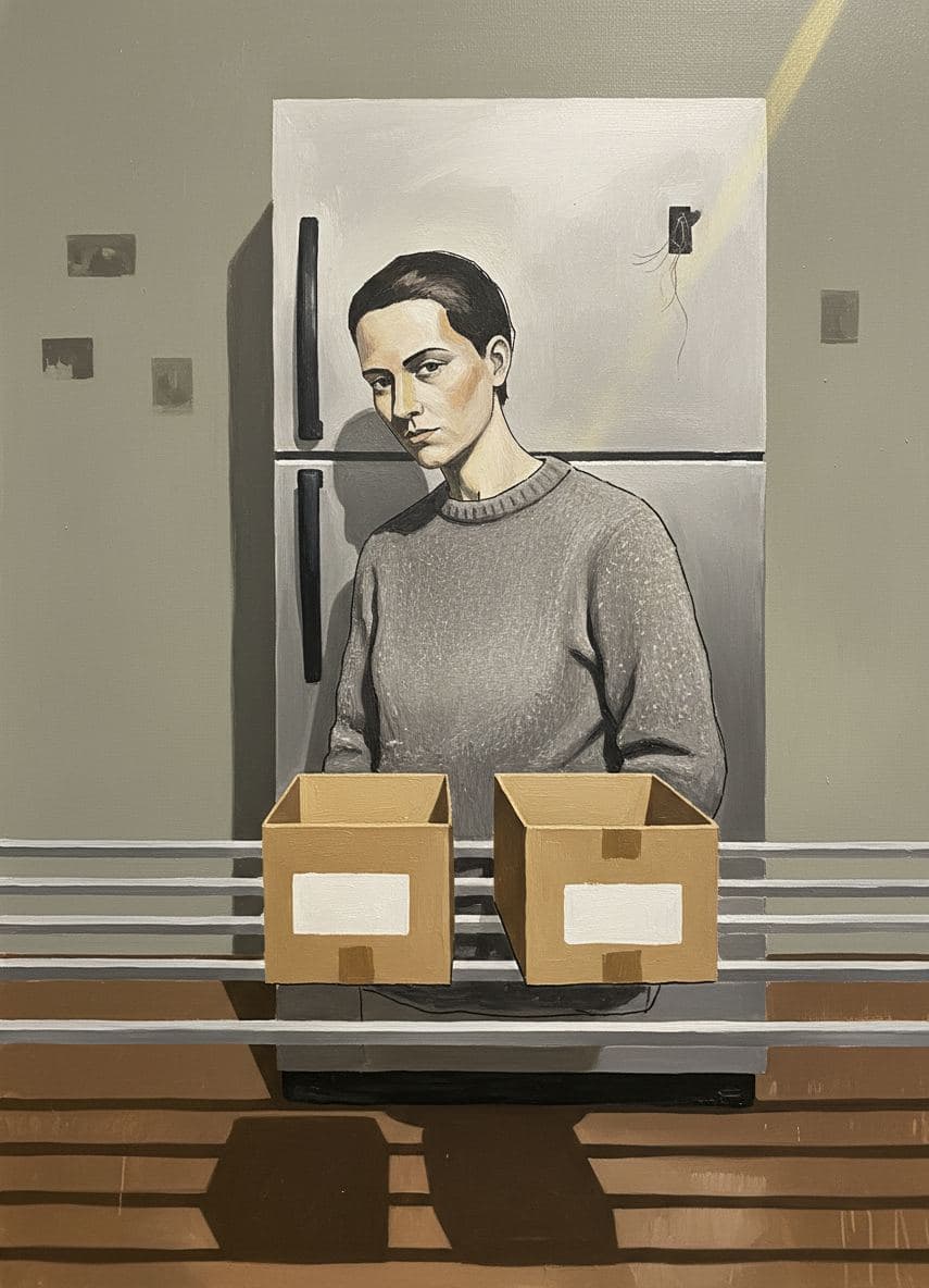 Kitchen Rack with a Milk Stain — abstract work by Stefan Tannhäuser — MODULAR · a one-of-a-kind original