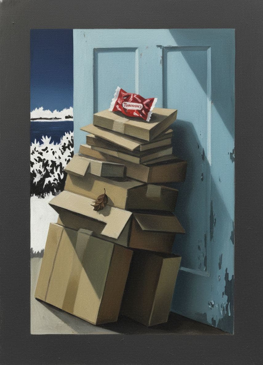Kyle of Lochalsh Post Office with Packages — abstract work by Viktor Eklund — MODULAR · a one-of-a-kind original