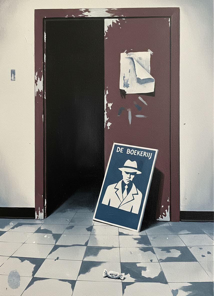 Leuven Boekhandel with Crumpled Wrapper — abstract work by Viktor Eklund — MODULAR · a one-of-a-kind original