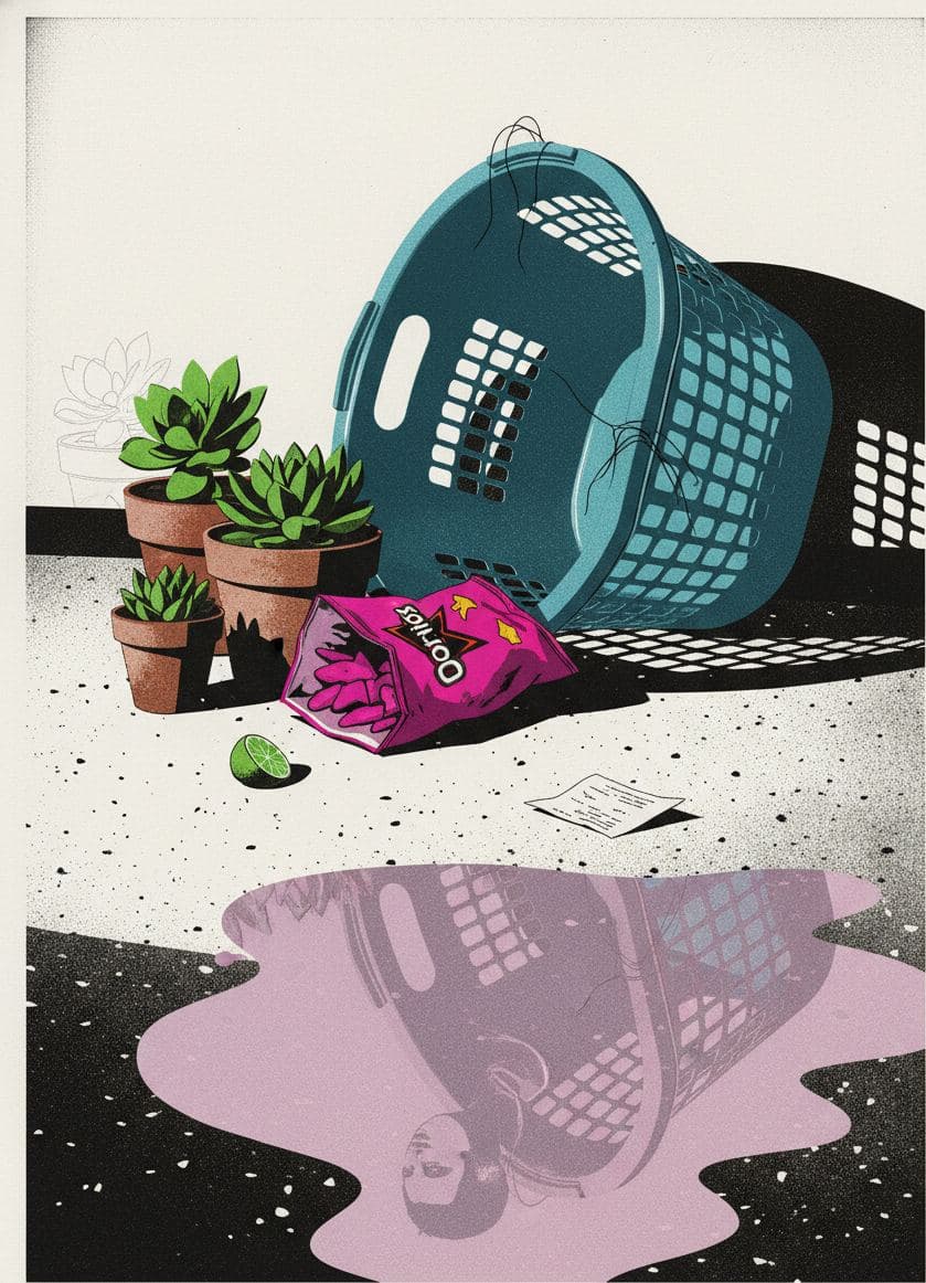 Lime Wedge Near the Echeveria — print by Anya Pietrowski — MODULAR · a one-of-a-kind original
