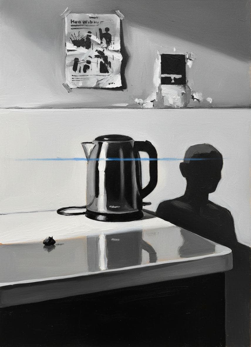 Missing Dispenser on Counter — abstract work by Stefan Tannhäuser — MODULAR · a one-of-a-kind original