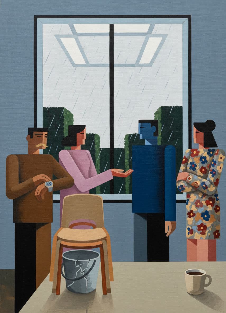 momentary pause, gilded janitor — abstract work by Viktor Eklund — MODULAR · a one-of-a-kind original