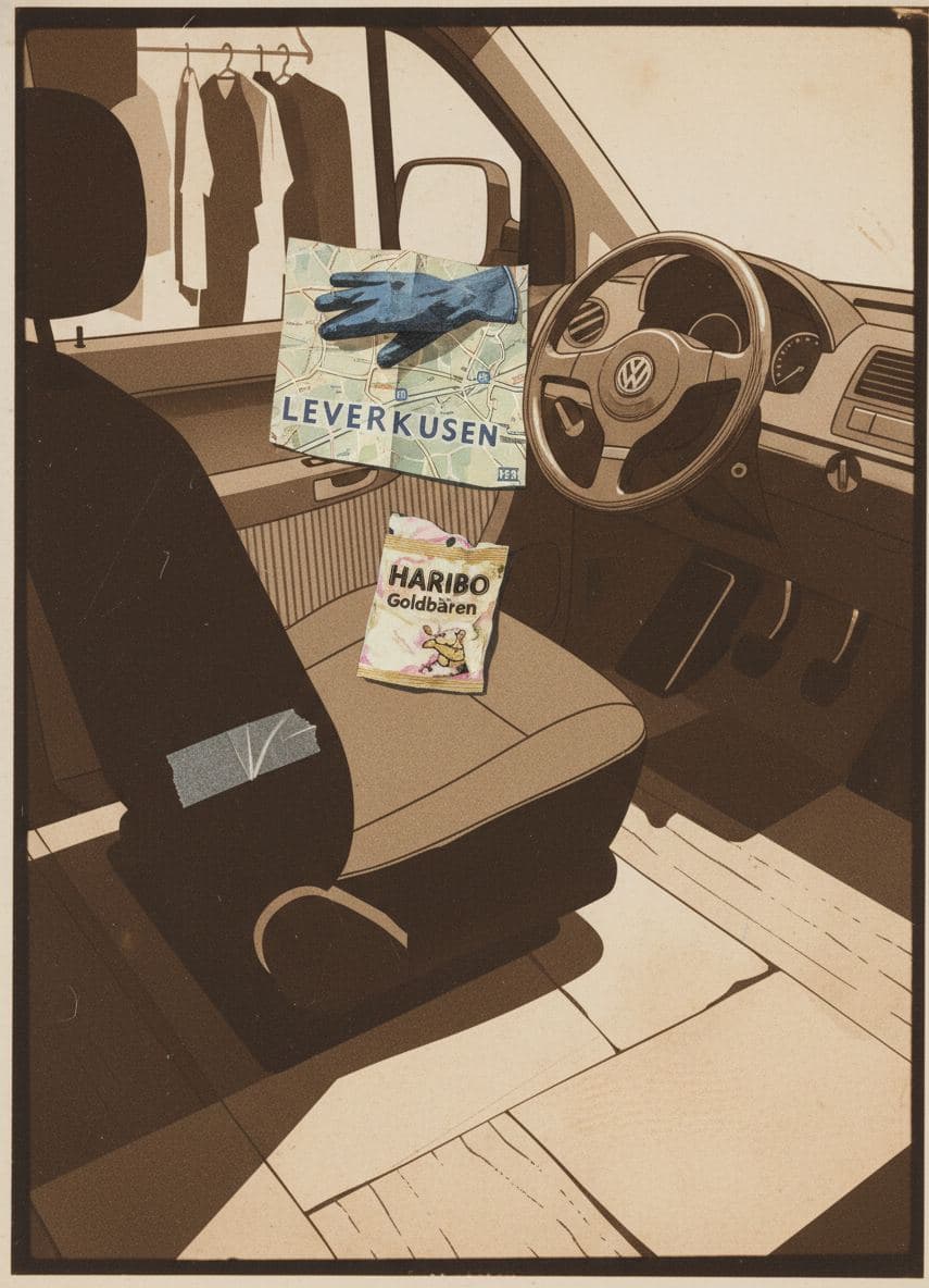 morning break, bayenthal side — collage by Irmela Bechmann — MODULAR · a one-of-a-kind original