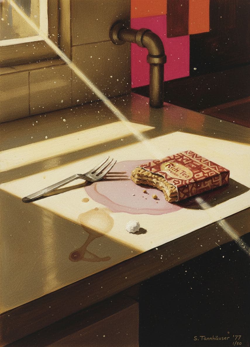 morning breakroom still life — abstract work by Stefan Tannhäuser — MODULAR · a one-of-a-kind original