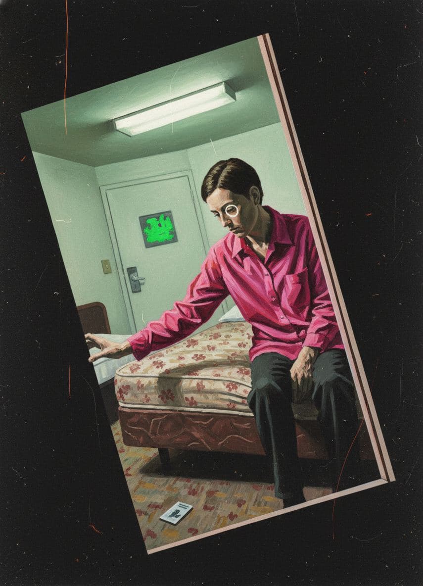 Motel Room with a Scratched Door — abstract work by Stefan Tannhäuser — MODULAR · a one-of-a-kind original