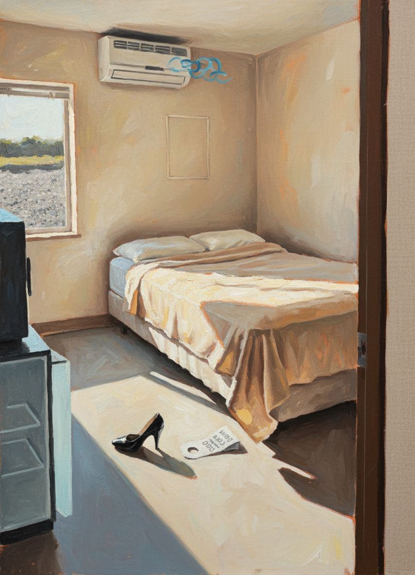 Motel Room with a Stuck Door — abstract work by Saskia Vandenberg — MODULAR · a one-of-a-kind original