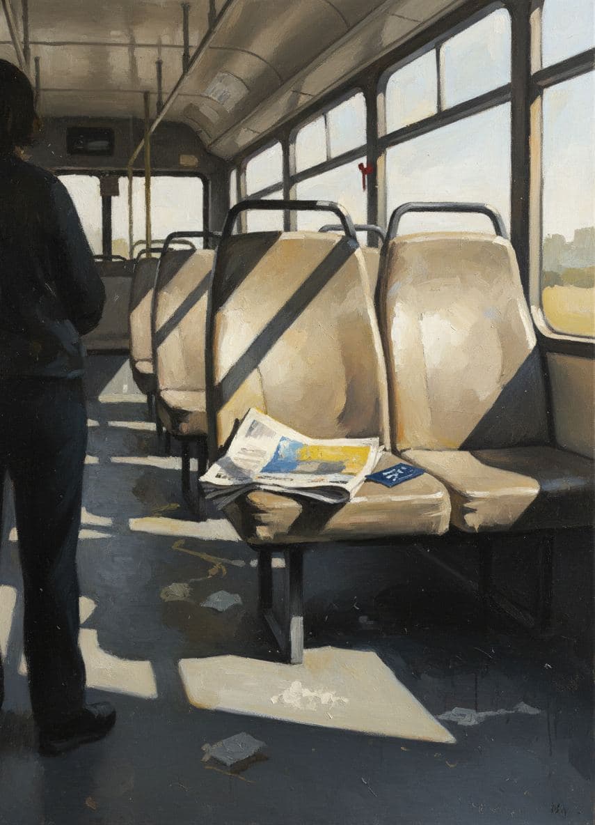 Municipal Bus with a Chicken Mayo — abstract work by Saskia Vandenberg — MODULAR · a one-of-a-kind original
