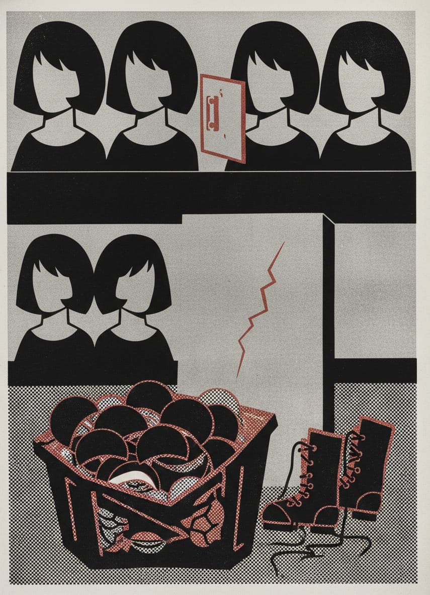 Municipal Pool with a Broken Flip-Flop — print by Yuko Shimizu-Tachibana — MODULAR · a one-of-a-kind original
