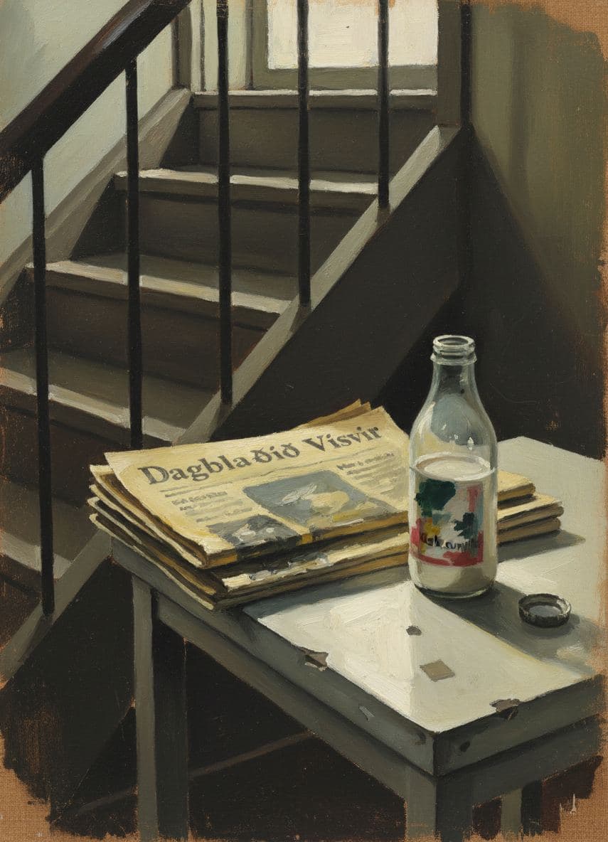 Newspapers on a Formica Table — abstract work by Viktor Eklund — MODULAR · a one-of-a-kind original