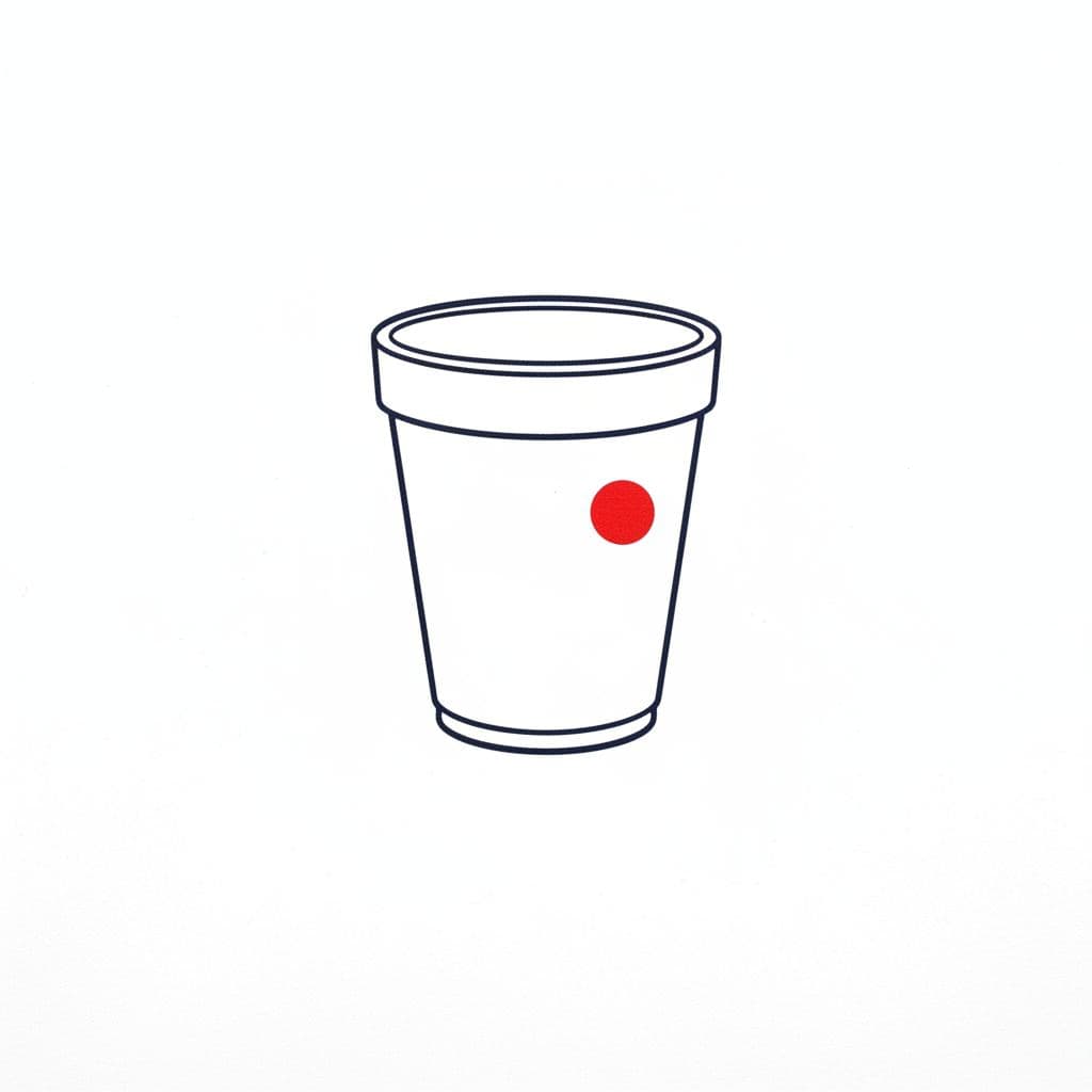 Office Kitchenette with a Leaking Cup — print by Saskia Vandenberg — MODULAR · a one-of-a-kind original