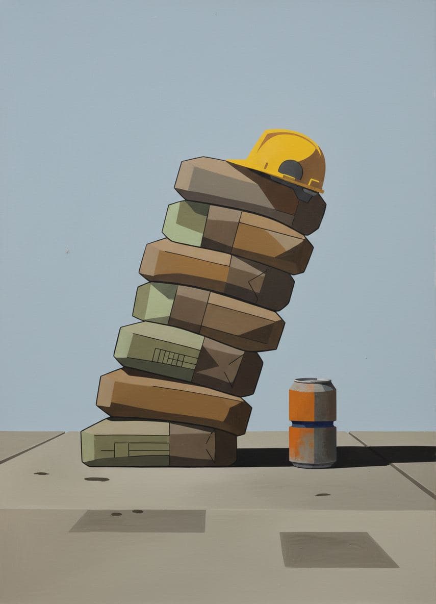 orange crush, concrete dreams — abstract work by Viktor Eklund — MODULAR · a one-of-a-kind original