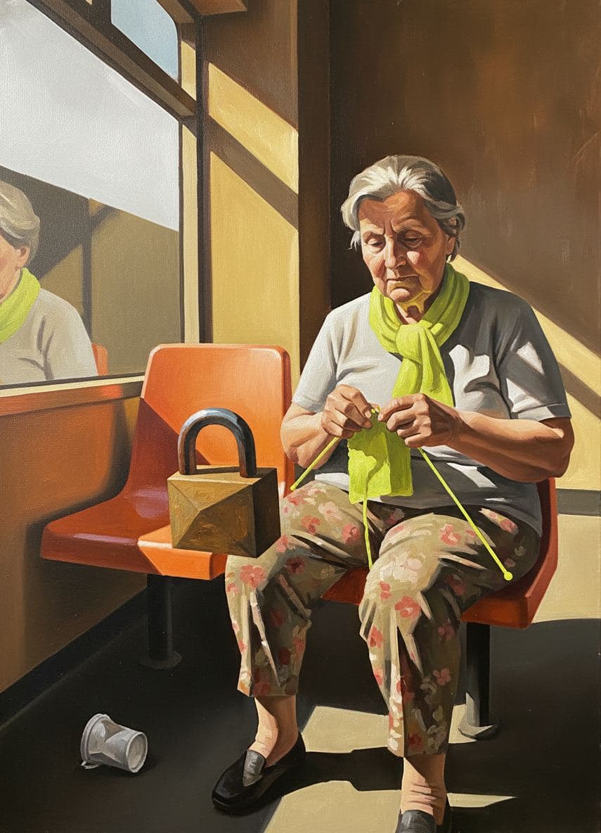 Padlock and The Waiting Area — abstract work by Viktor Eklund — MODULAR · a one-of-a-kind original