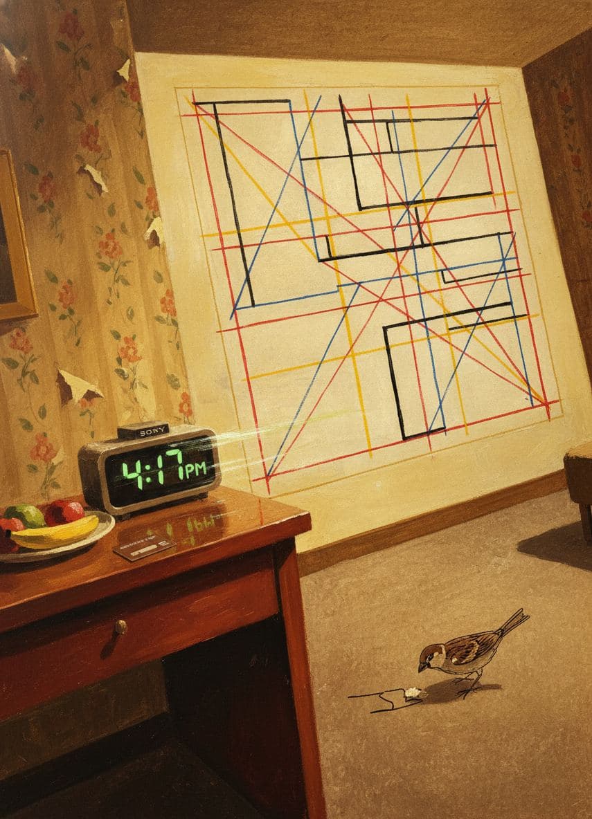 Playing Talk Radio at Four Seventeen — abstract work by Viktor Eklund — MODULAR · a one-of-a-kind original