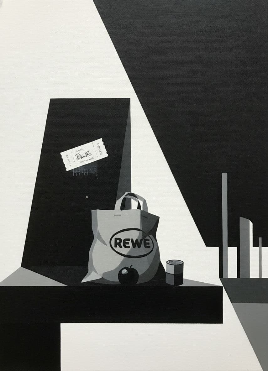 Pressing the Ticket to Concrete — abstract work by Viktor Eklund — MODULAR · a one-of-a-kind original
