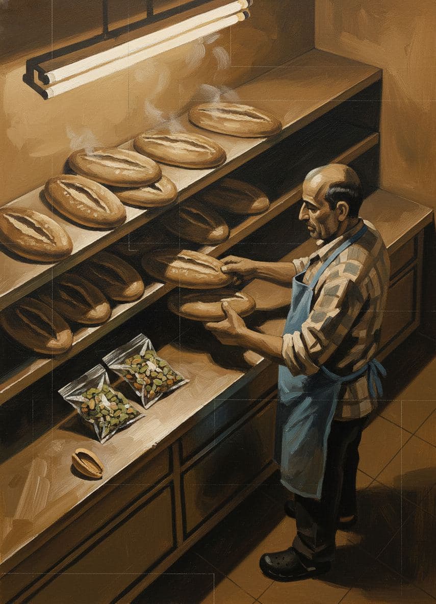Sangak Delivery on the Counter — abstract work by Viktor Eklund — MODULAR · a one-of-a-kind original