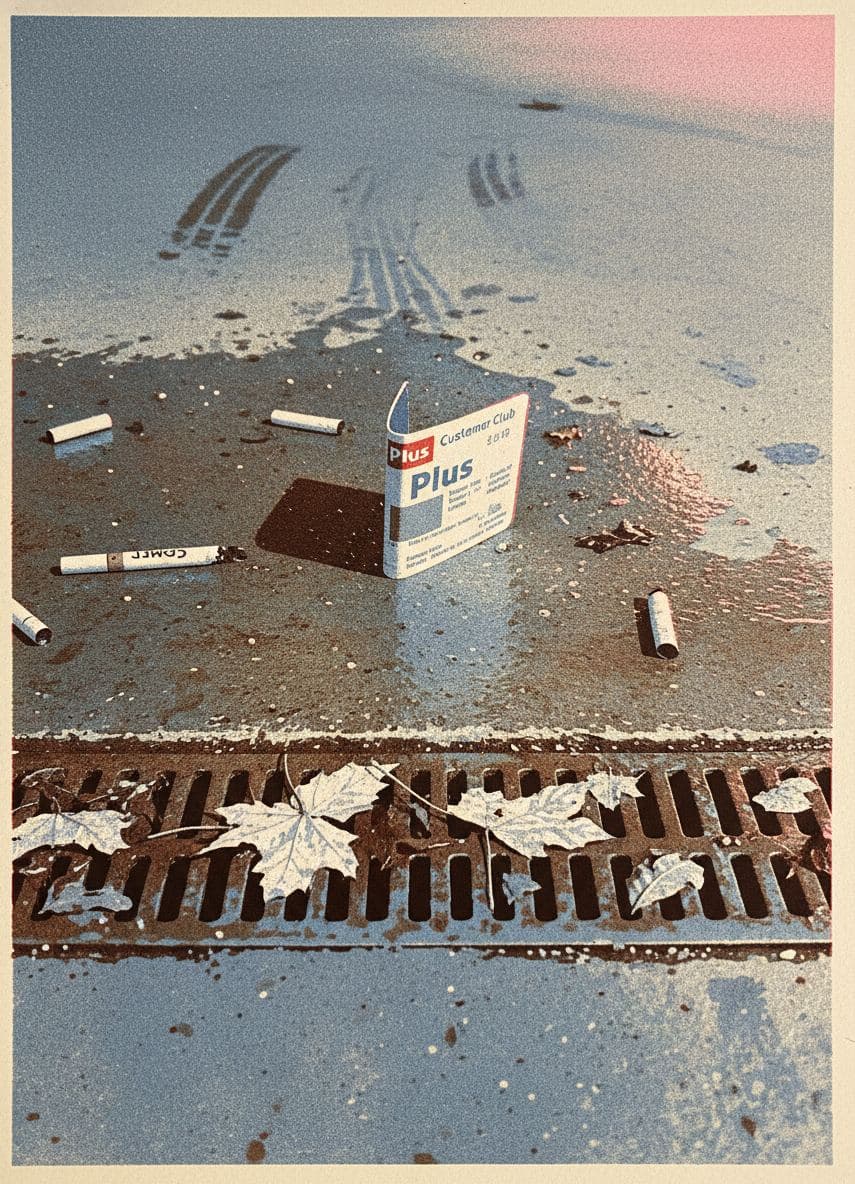 saturday afternoon, forgotten plastic — print by Yuko Shimizu-Tachibana — MODULAR · a one-of-a-kind original