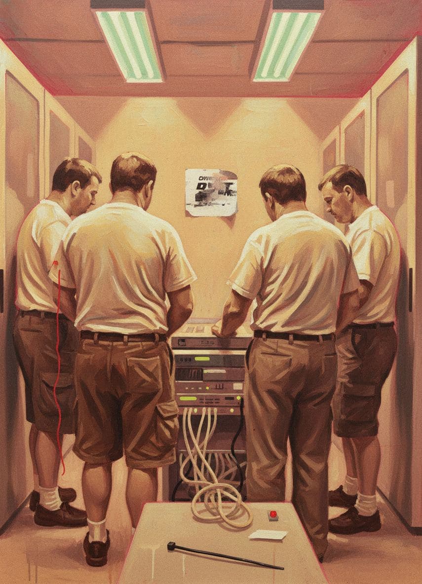 Server Room with a Loose Thread — abstract work by Stefan Tannhäuser — MODULAR · a one-of-a-kind original